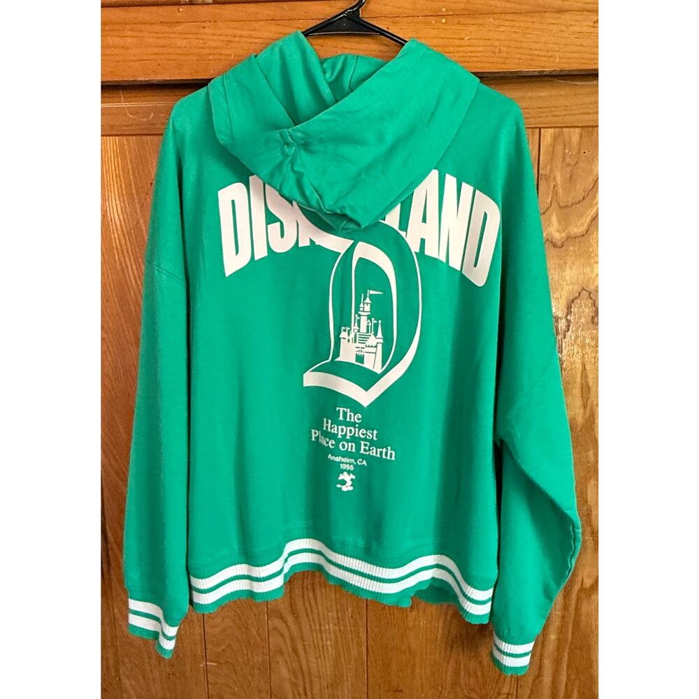NWT Disney Parks Kaleidoscope Varsity Zip Hoodie - Green XL - Picture 3 of 11
